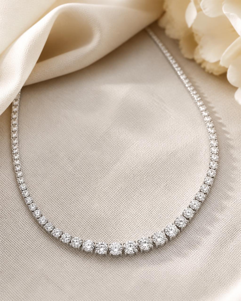 Diamond riviere necklace